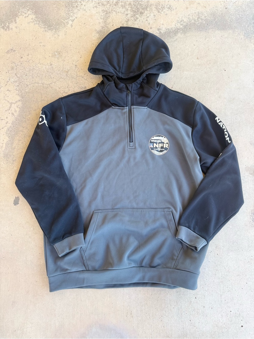 2023 Wrangler NFR National Finals Rodeo 65tg Anniversary Quarter Zip Hoodie - XL